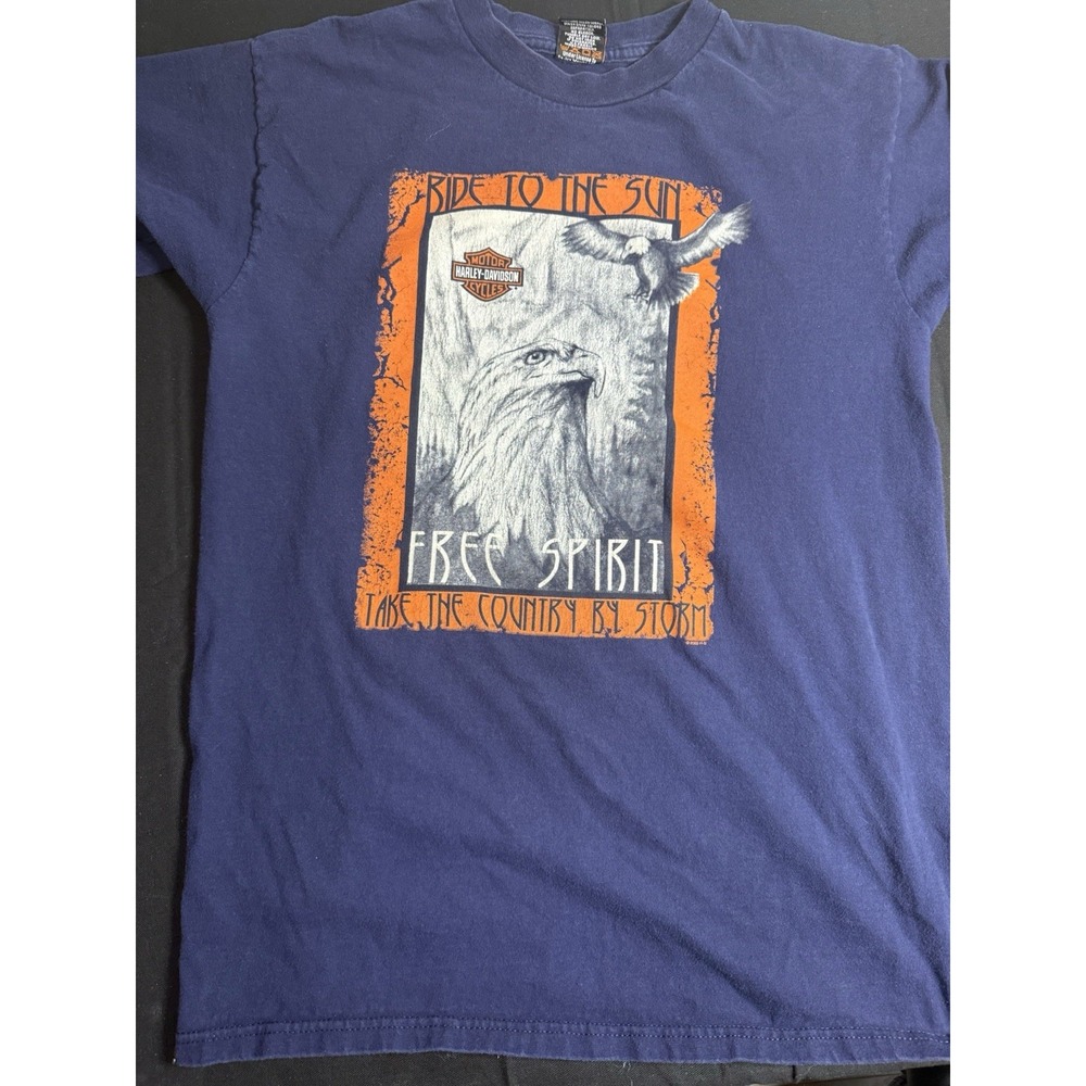 Vintage Y2K Harley-Davidson Morristown TN Free Spirit Navy Tee‎ M